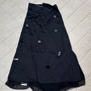 3.1 Phillip Lim Black Asymmetrical Top with Embellishments